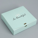 Коробка складная подарочная «Поздравляю», 20 х 18 х 5 см, БЕЗ ЛЕНТЫ