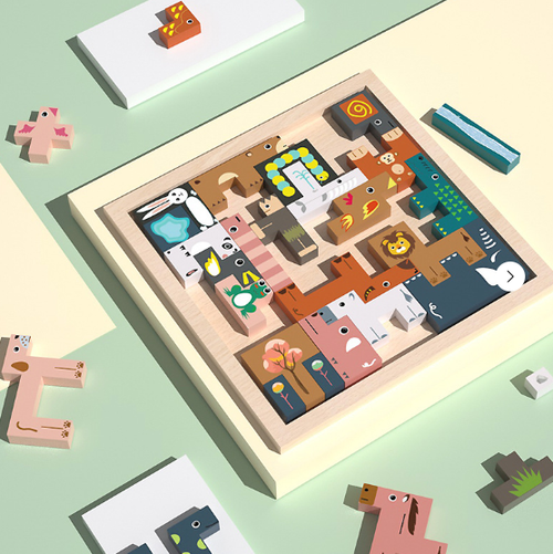 Деревянный набор "Тетрис с животными"