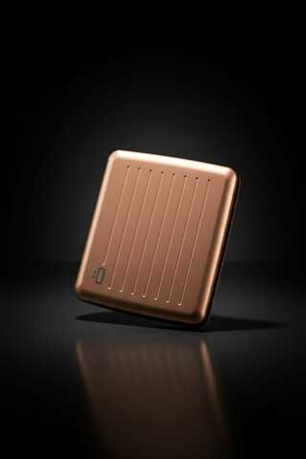 Кошелёк алюминиевый в цвете розовое золото