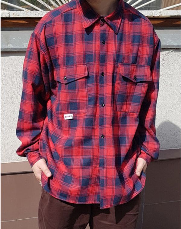 Рубашка красно-синяя - фото 3