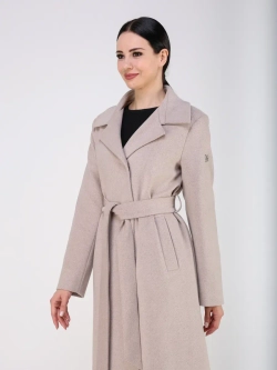 Пальто демисезонное длинное с поясом