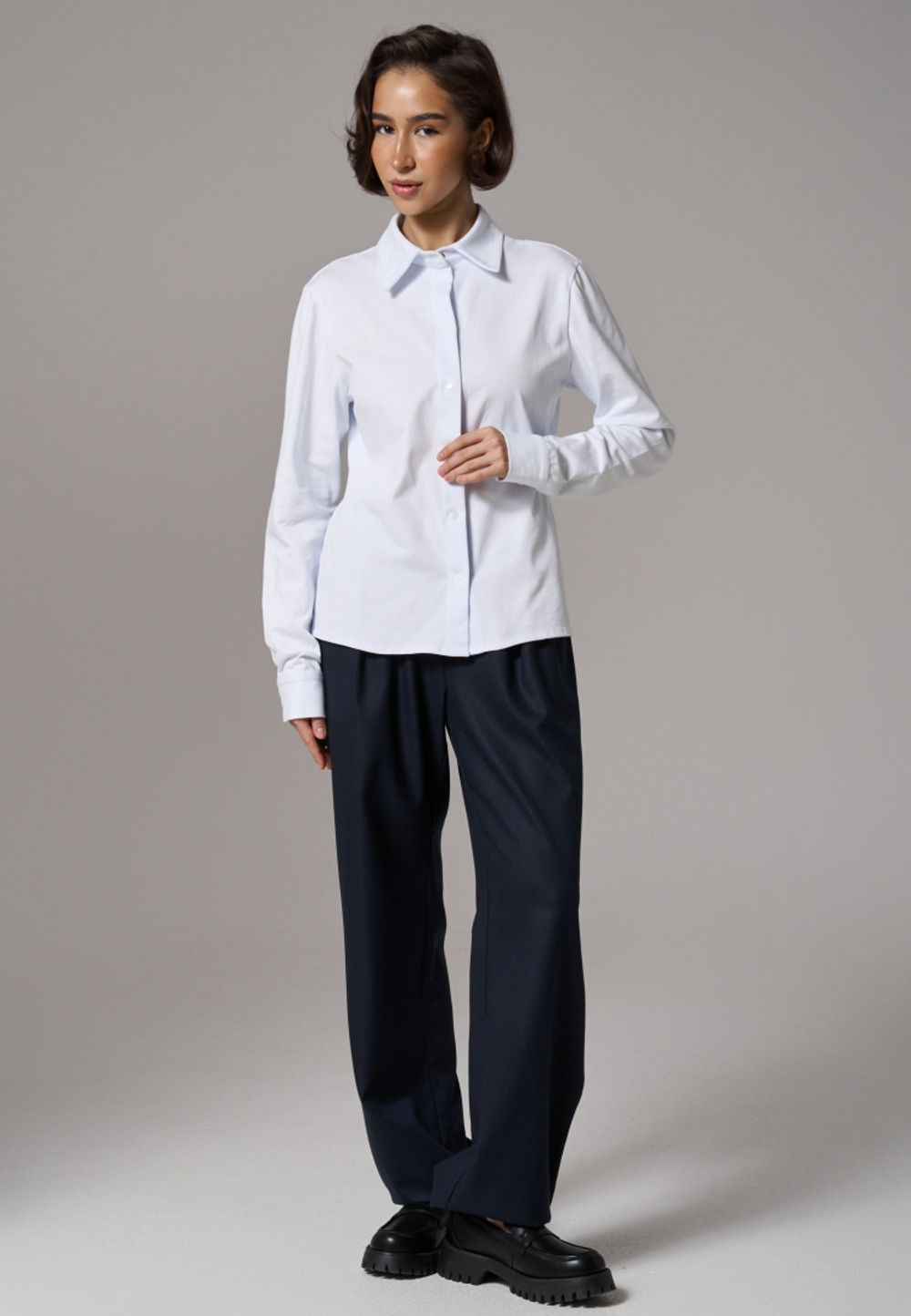 Рубашка трикотажная белая