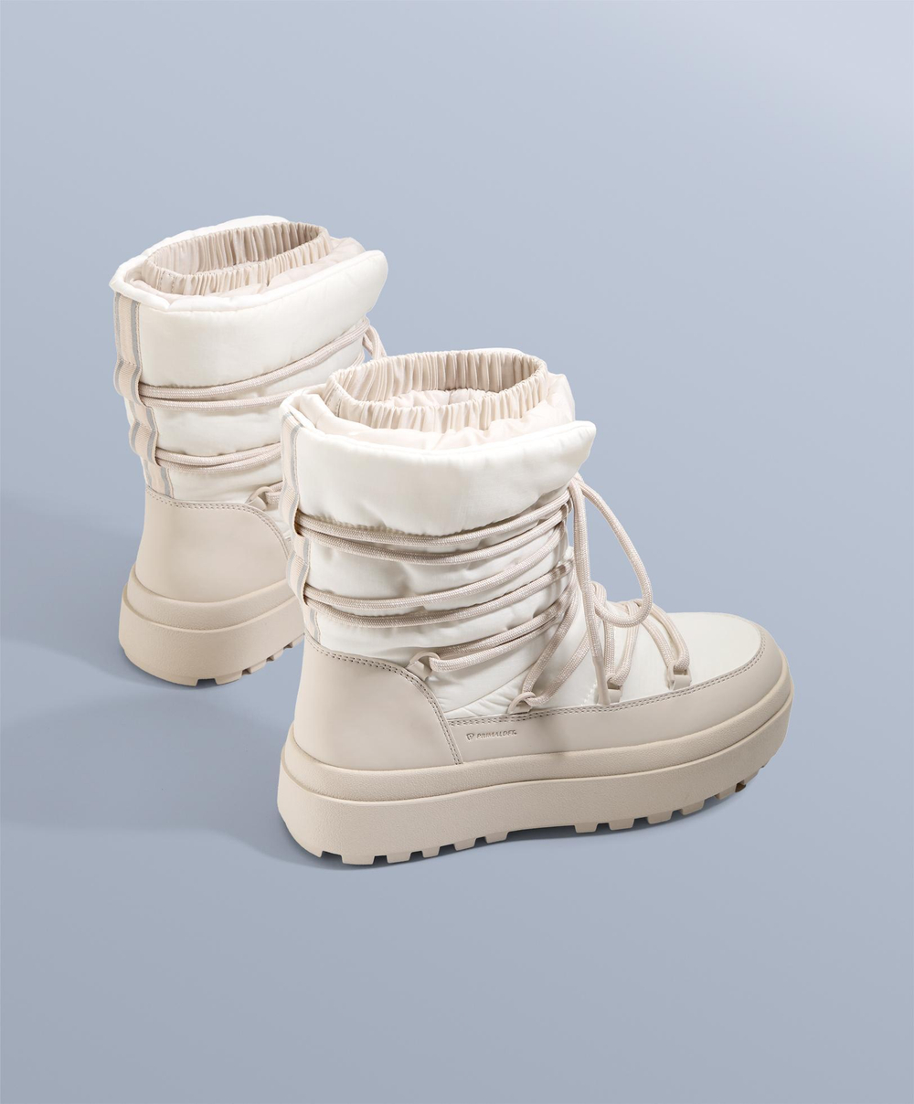 OYSHO Комбинированные ботинки на шнуровке, норка