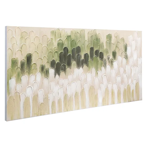 Панно декоративное с ручной росписью by feel, 140х70 см, хаки