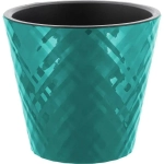Горшок для цветов InGreen Manhattan D160мм, 1,6 л c дренажной вставкой, тропический лес