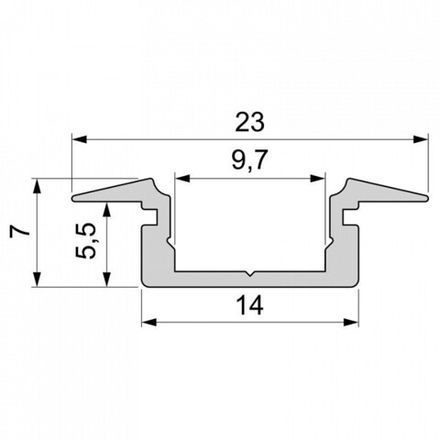 Профиль встраиваемый Deko-Light ET-01-08 975001