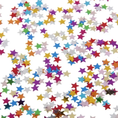 Конфетти «Звездочки галограмма» 15 г (3 мм), Мультицвет
