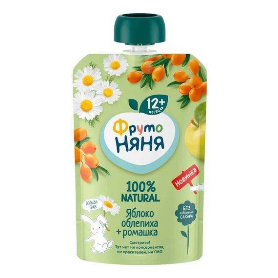 FRUTONANNY. 90 qr. Püre. Alma, çaytikanı, çobanyastığı (12+ ay) (1x12)
