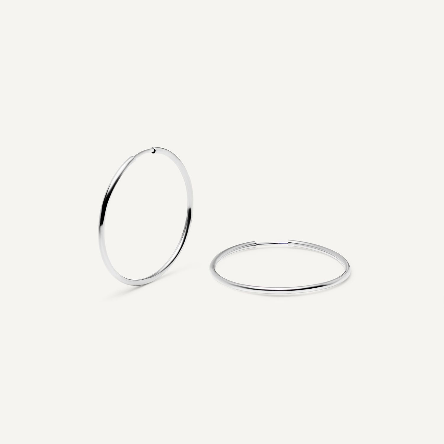 Серьги Wide Silver Congo - 4 cm