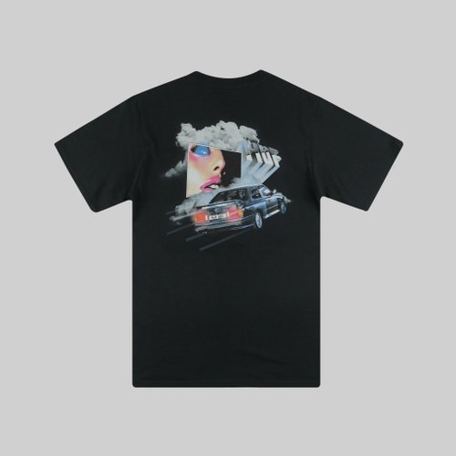 Футболка мужская HUF Triple Beam Dream артикул:TS01522 BLACK - купить в магазине Дайс