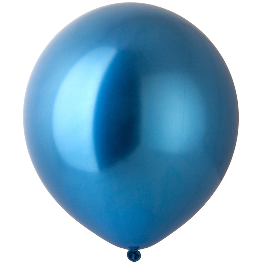 Шар латексный Хром 46 см (Синий)