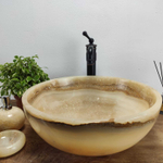 Раковина из оникса Bowl Yellow TinLip BO-60983 45*45*17