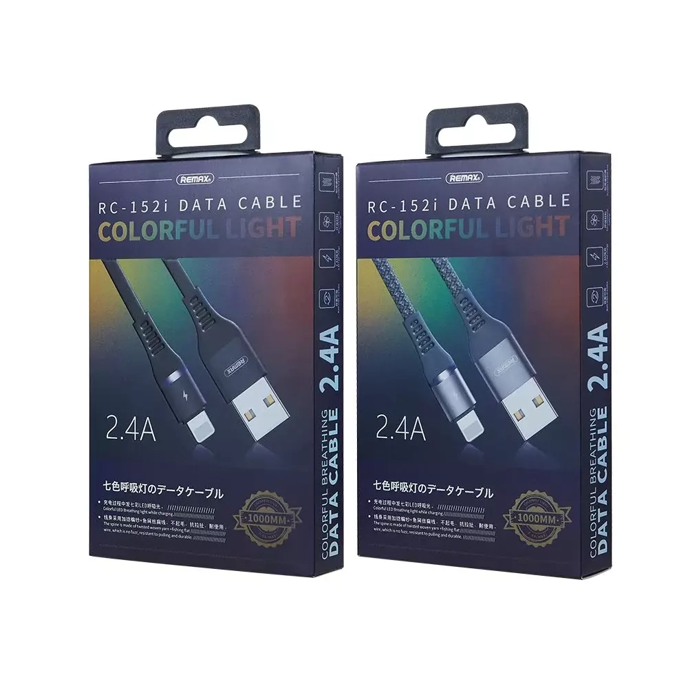 Кабель 1m USB/Lightning 2.4A RC-152i Remax black