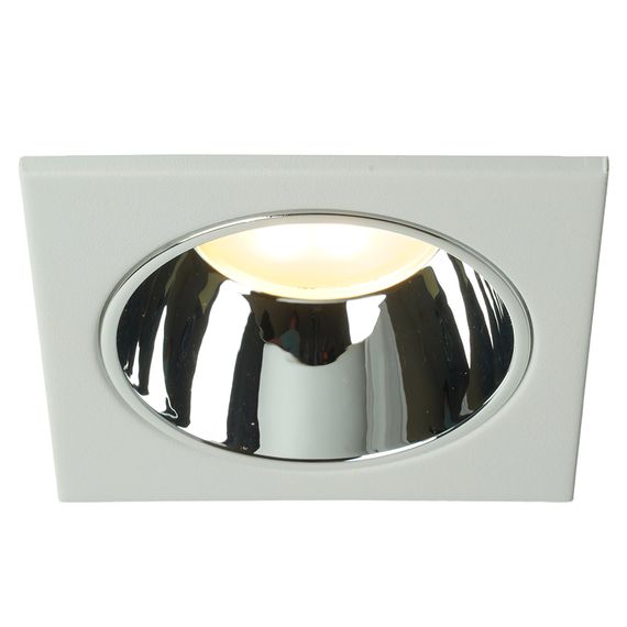 Светильник встраиваемый Feron DL3112 потолочный MR16 G5.3 белый + хром 51406