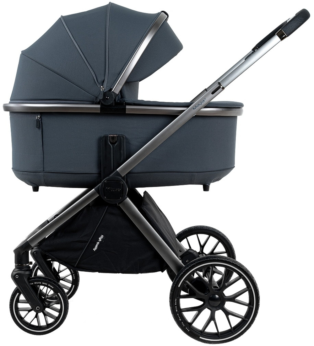 Детская коляска Pituso Mayla Plus 3 в 1 с автокреслом Baesa Black Graphite