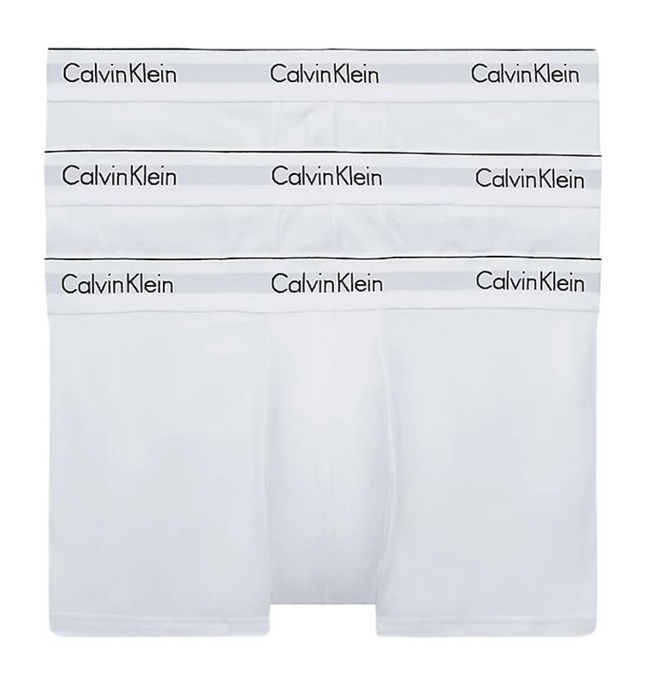 Боксерки теннисные Calvin Klein Modern Cotton Trunk 3P - white/white/white