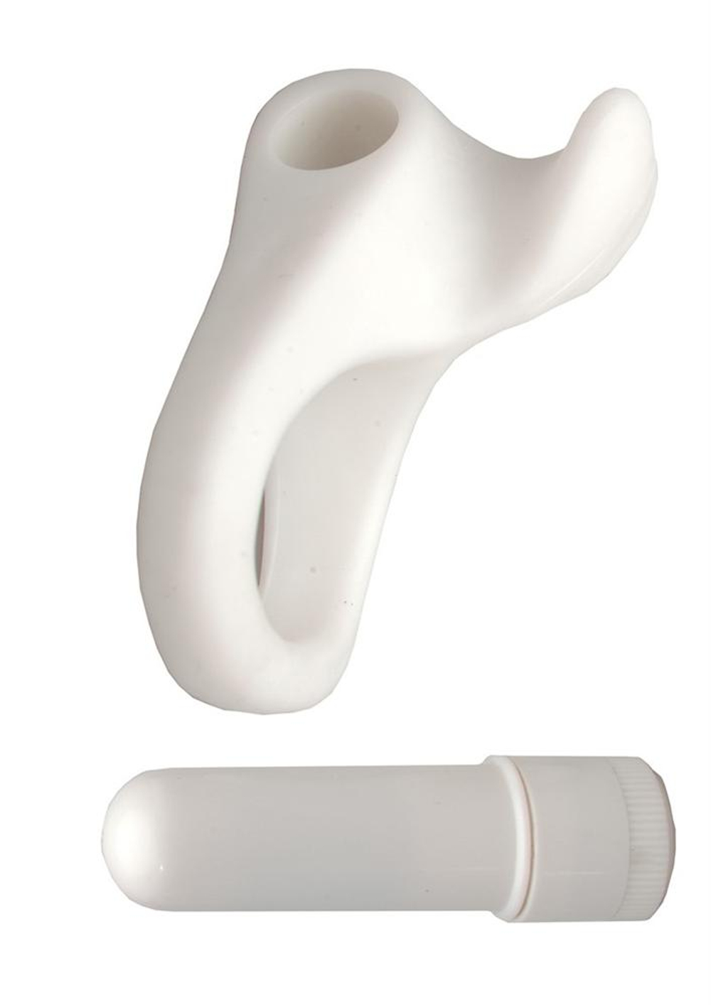 Белое виброкольцо Throb