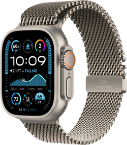 Apple Watch Ultra 2 49mm Titanium Milanese Loop Natural / Titanium Case