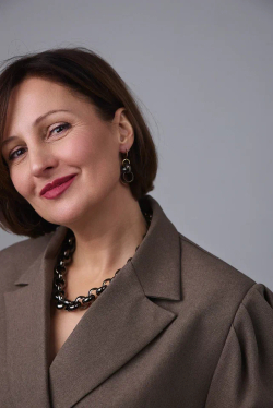 Колье цепь ролло гигант, оттенок графит и золото