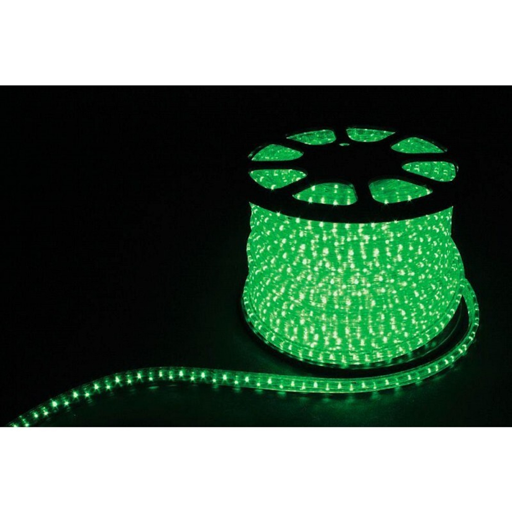 Дюралайт  лента светодиодная . 3W FERON 50м 220V 72LED/м 11х18мм. зеленый. LED-F3W с 2 заглушками. 2 сетевыми шнурами. 2 коннекторами в комплекте