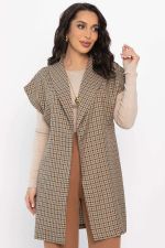 Жилет костюмный Жюлли (бежевый/клетка) Б14490-4М LT Collection