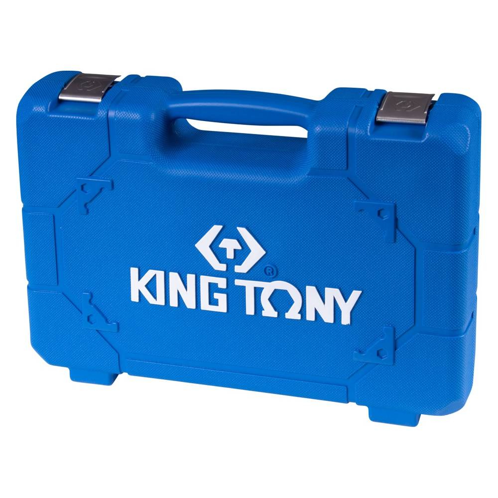 Гайковерт пневматический ударный 1/2", 881 Нм, с комплектом головок, 19 предметов KING TONY 44108AMP