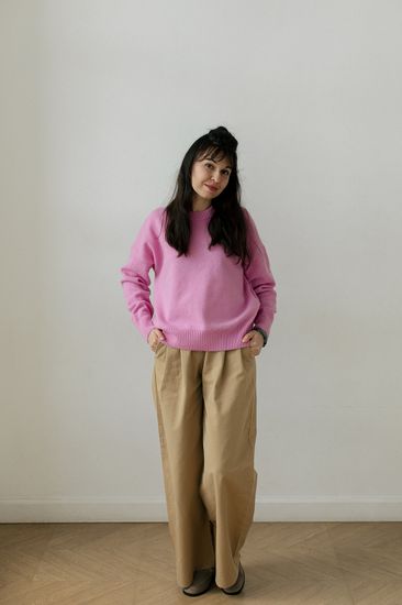 Джемпер Л.Т., 100% шерсть ягнёнка, цвет крокус.