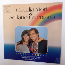 Винтажная виниловая пластинка Claudia Mori and Adriano Celentano Storia Damore (Germany 1980)