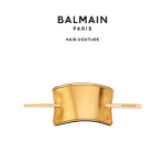 Balmain Hair Couture Заколка из позолоченной кожи Hair Barrette Leather Gold
