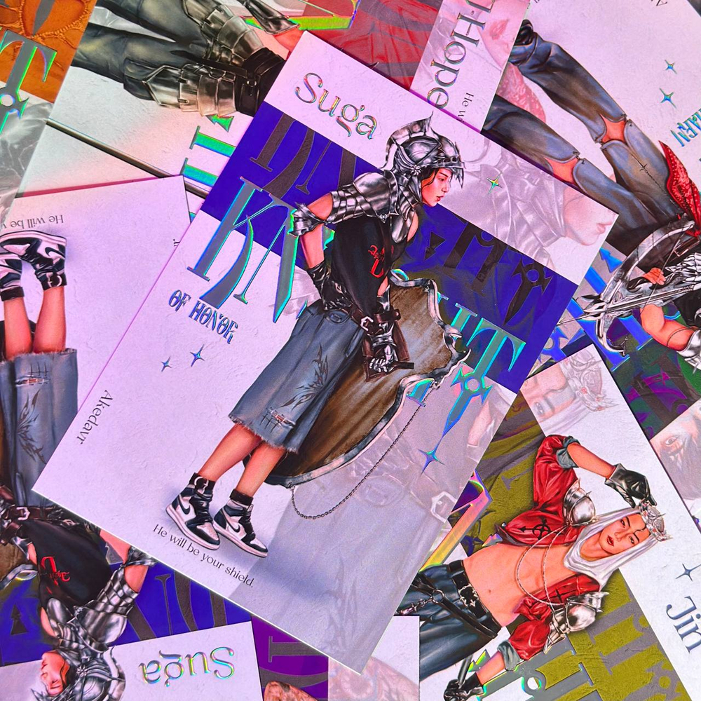 Арт принт / Akedavr / BTS / сет "Рыцари" (8 шт)