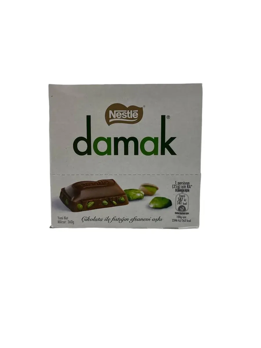 Турецкий молочный шоколад с фисташкой, Damak