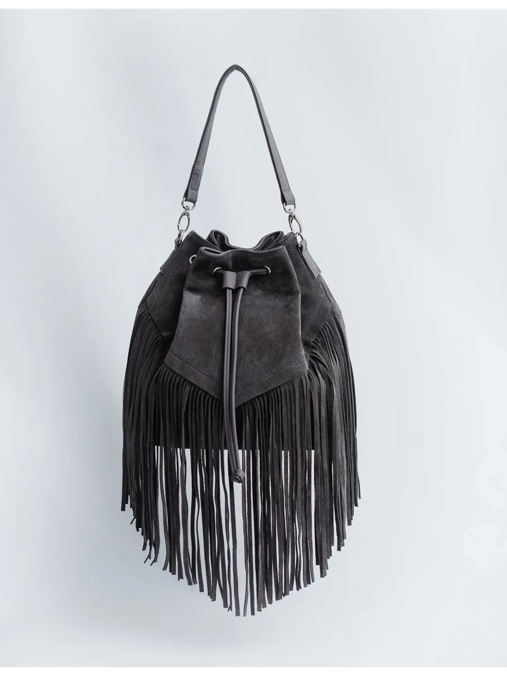 сумка через плечо тоут средняя натуральная замша