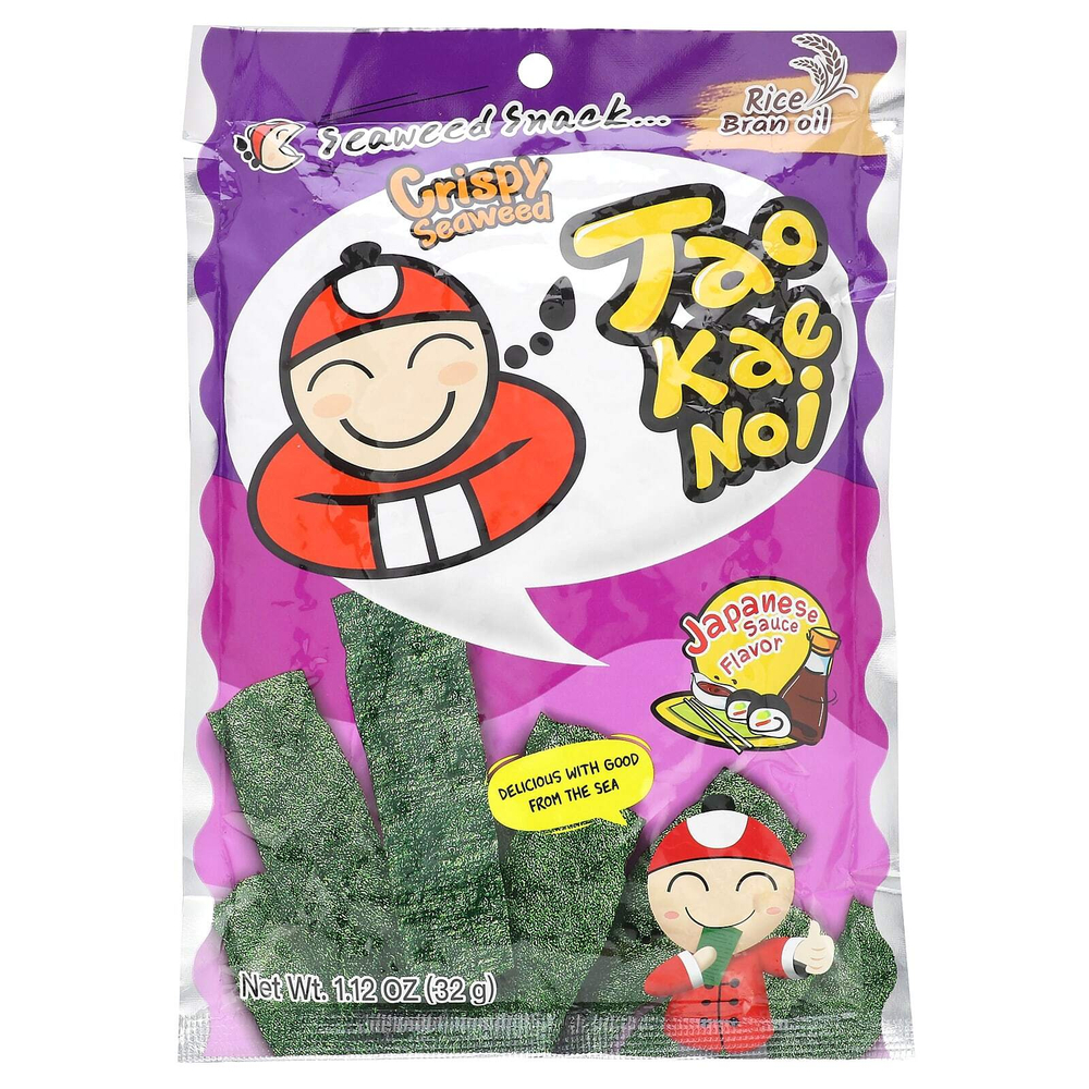 Tao Kae Noi, Crispy Seaweed Snack, японский соус, 32 г (1,12 унции)