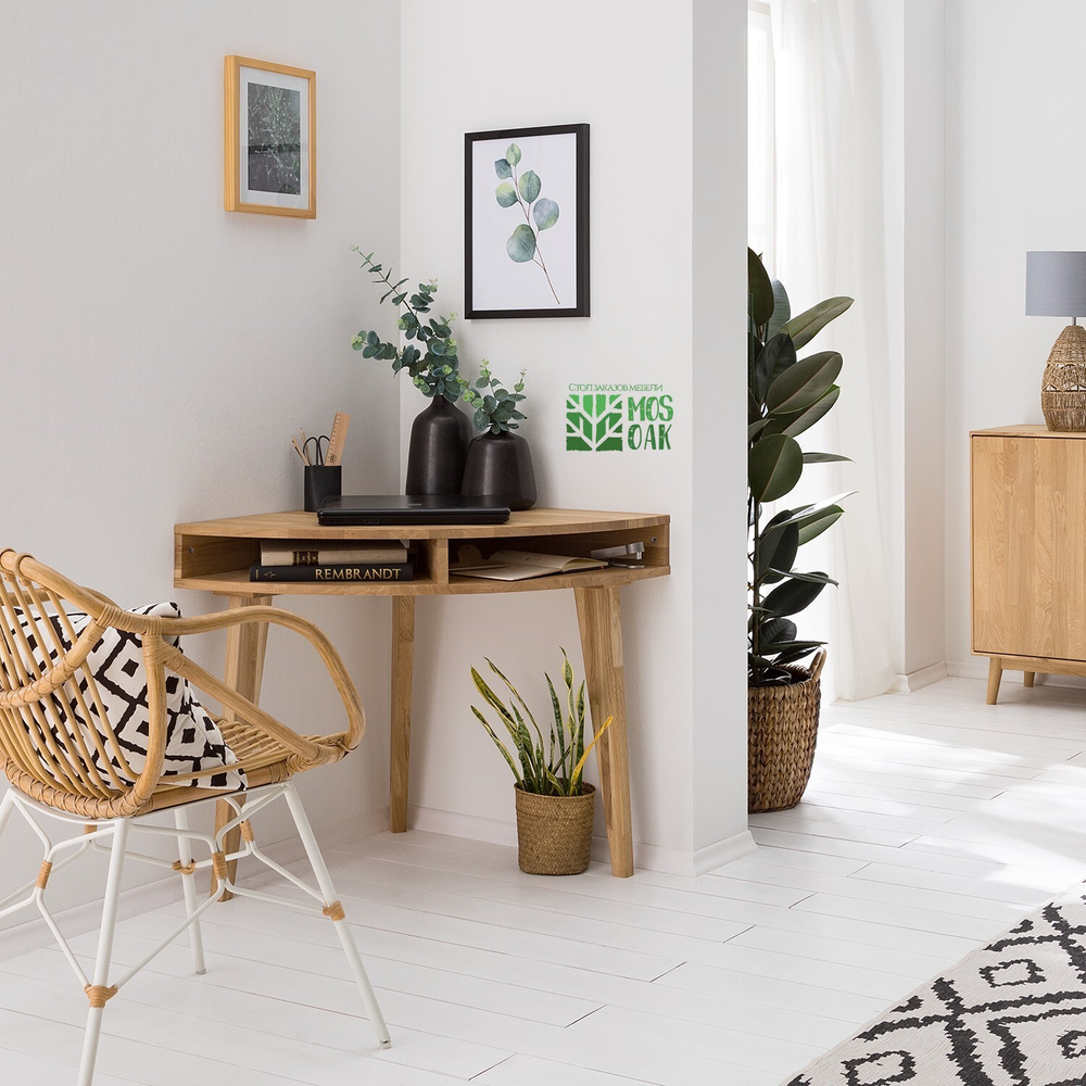 Стол угловой туалетный из массива дуба Nord