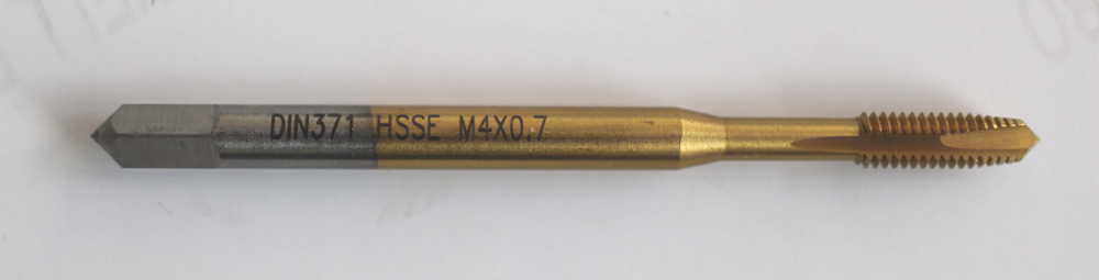 Метчик M4 DIN371 ISO2(6H) HSSE TiN MT-040 SunTap -X