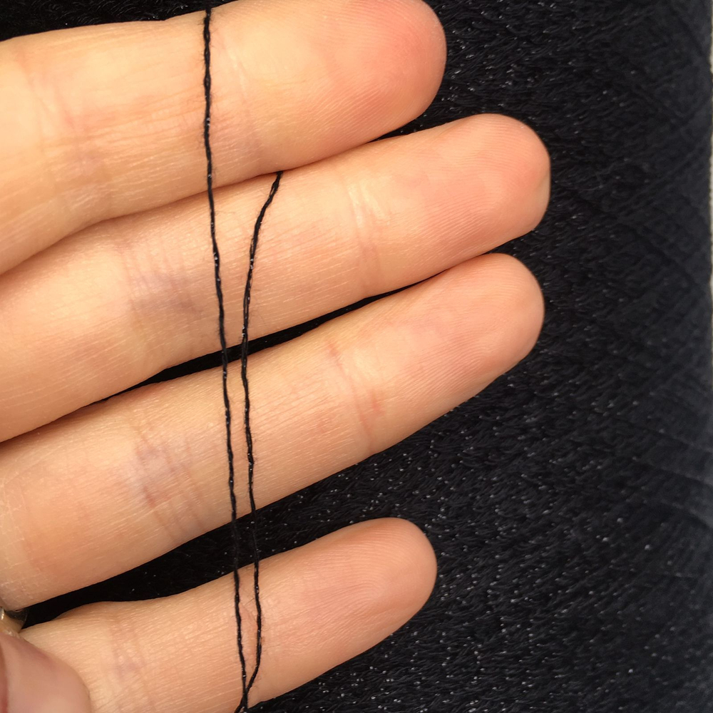 DIANALUX - E.MIROGLIO; 80% вискоза, 11% люрекс, 9% п/а; 2000м/100гр; col. VY8 Черный с черным люрексом.