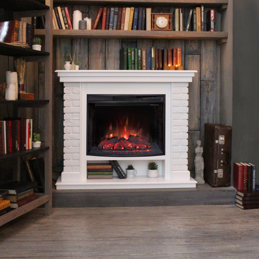 Каминокомплект Real Flame Brixton 25,5 WT с очагом Evrika 25,5