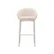 Барный стул Eamy бежевая синель, ясеневый шпон и бежевый металл
