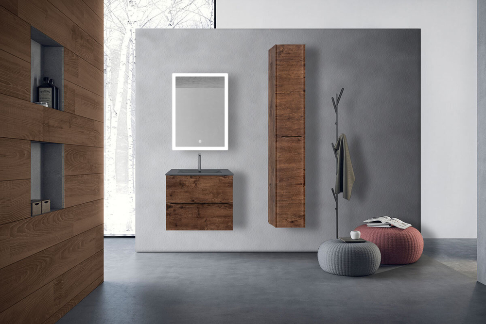 База под керамическую раковину Mia 600 подвесная, 2 выкатных ящика soft close, R.Wood, , шт
