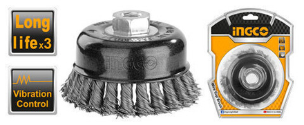 Щетка чашеобразная витая INGCO WB21005 INDUSTRIAL 100 мм
