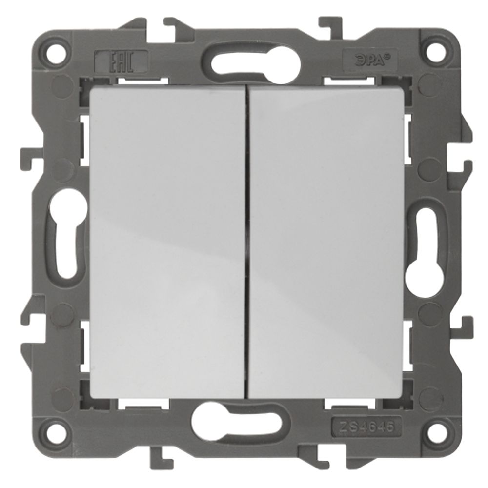 Переключатель ЭРА Elegance 14-1112-01 перекрёстный двойной 10АХ-250В белый