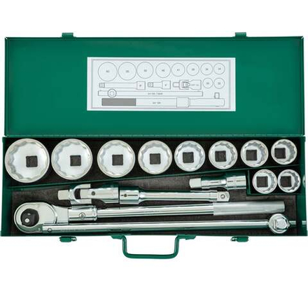 Набор торцевых головок с принадлежностями, 15 шт,  3/4 DR,  SATA 09015
