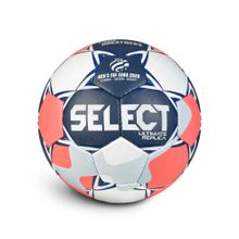 Мяч ганд. SELECT Ultimate EHF Euro Men Replica v26, 3572858749, р.3, ПУ, руч.сш, бело-сине-коралл