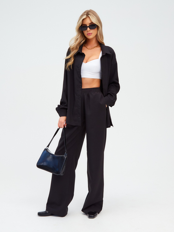 Черные брюки Микадо