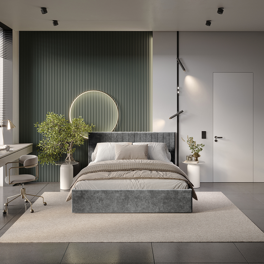 Кровать 160 "Хлоя" КР-18 без основания грифельный