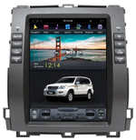 Магнитола для Toyota Land Cruiser Prado 120, Lexus GX470 (экран климата внизу) - Carmedia ZF-1116L-GE вертикальный экран в стиле "Тесла" на Android 13, 8Гб+128Гб, 4G SIM-слот, CarPlay