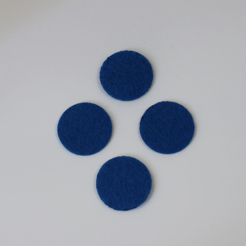 Фетровые пяточки 30мм, с прорезями, цвет № 22 синий (1уп = 243шт)