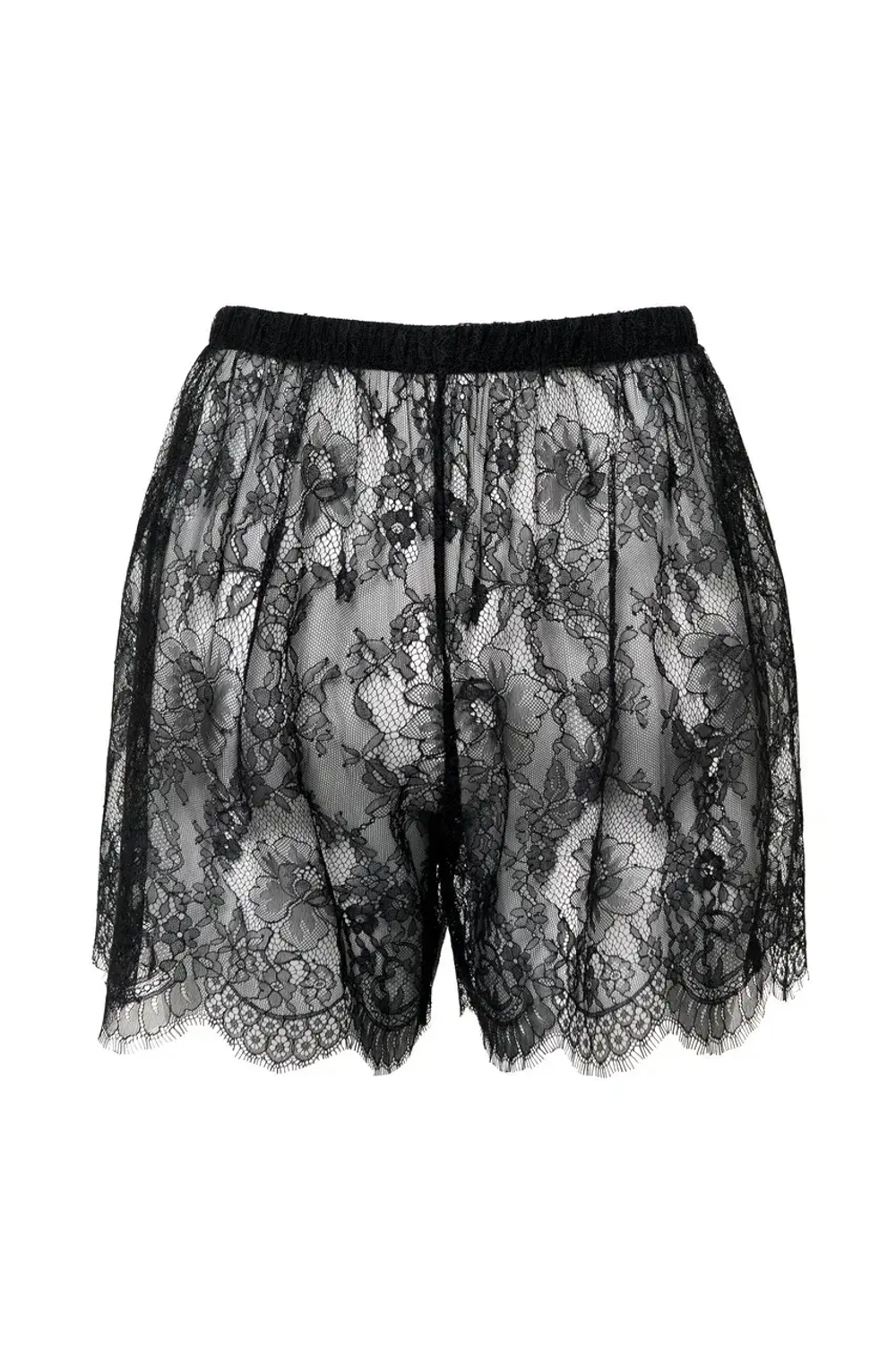 "Petals of Tenderness" Шорты прозрачные из кружева.