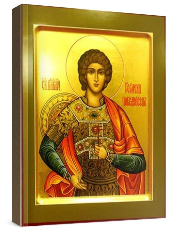 Георгий Победоносец (рукописная икона)