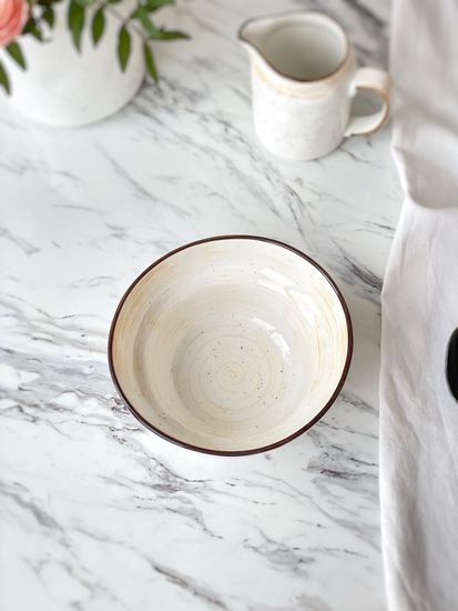 Салатник Latte 750 мл, 15,5 см, ручная работа, фарфор